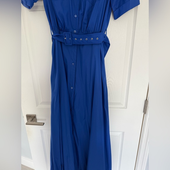 Staud Blue Buttoned Maxi Dress with Notched Collar - Picture 5 of 5